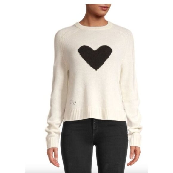 Zadig & Voltaire Lili C Heart Cashmere Sweater XS - Picture 1 of 7